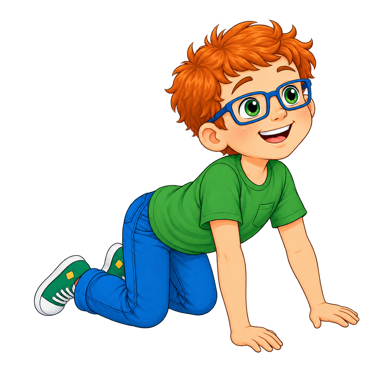 Brain4kids Illustration – Symmetrisch Tonischer Nackenreflex – STNR