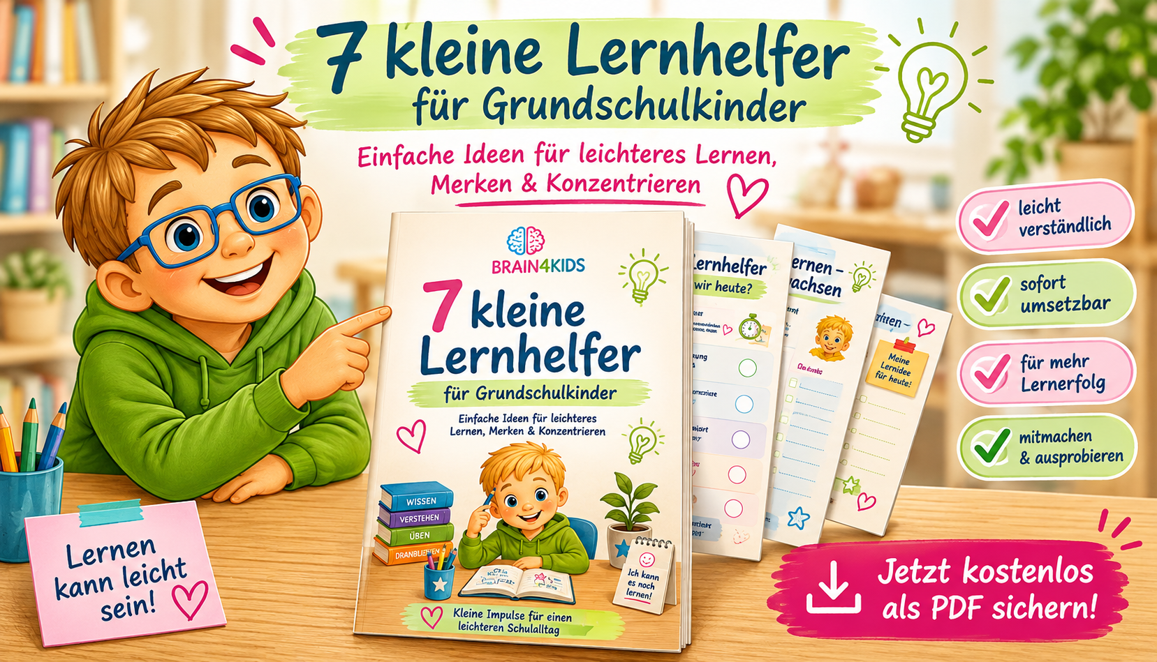 7 kleine Lernhelfer für Grundschulkinder
