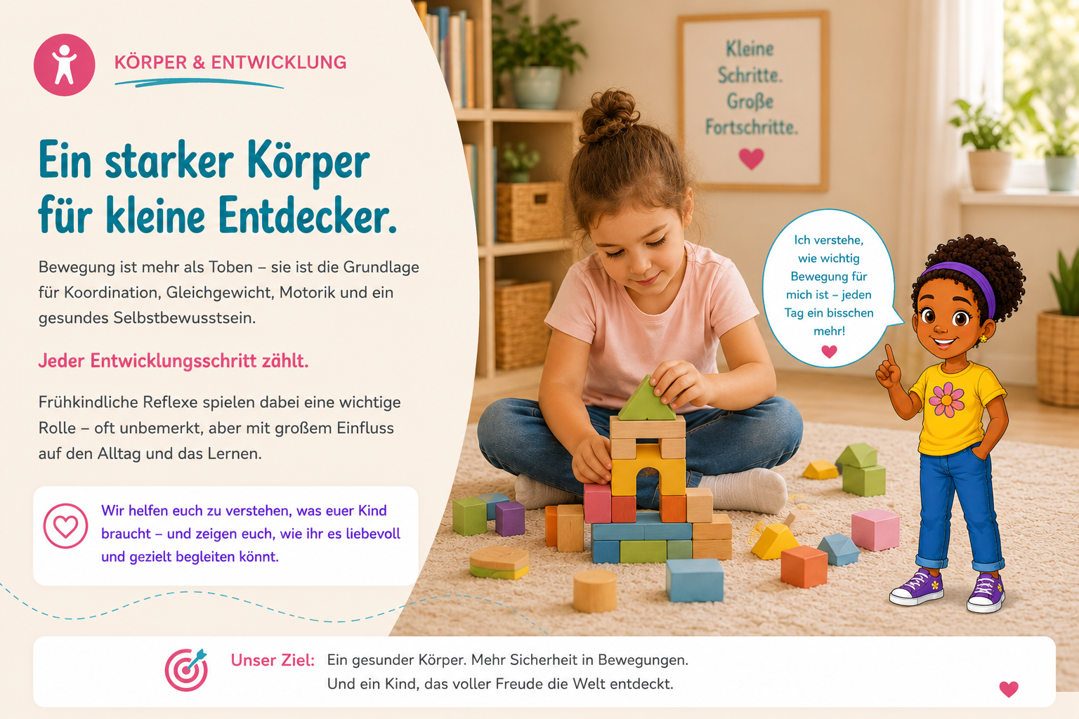 Brain4kids Themenwelt Körper und Entwicklung mit Amina