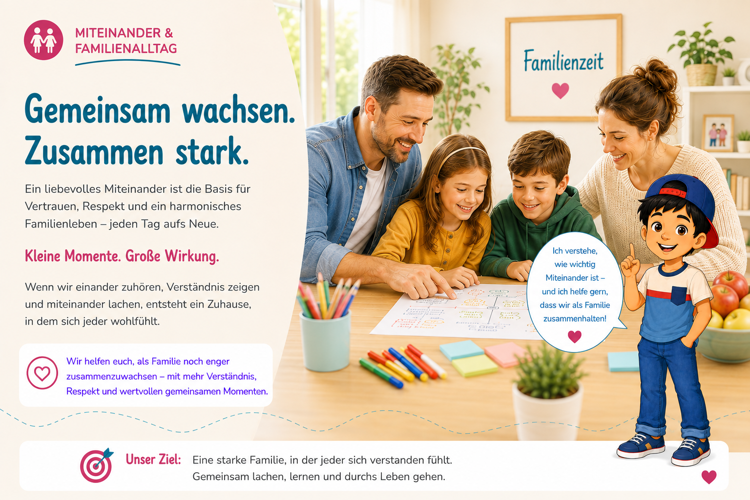 Brain4kids Themenwelt Miteinander und Familienalltag mit Arun