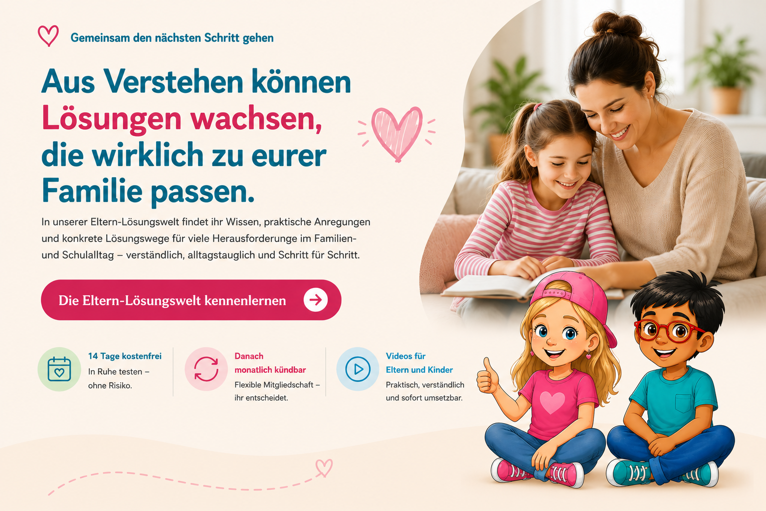 Aus Verstehen können Lösungen wachsen, die wirklich zu eurer Familie passen – Brain4kids Eltern-Lösungswelt