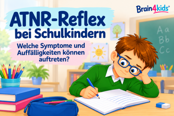 ATNR Reflex Symptome bei Schulkindern – Kind zeigt auffällige Haltung beim Schreiben